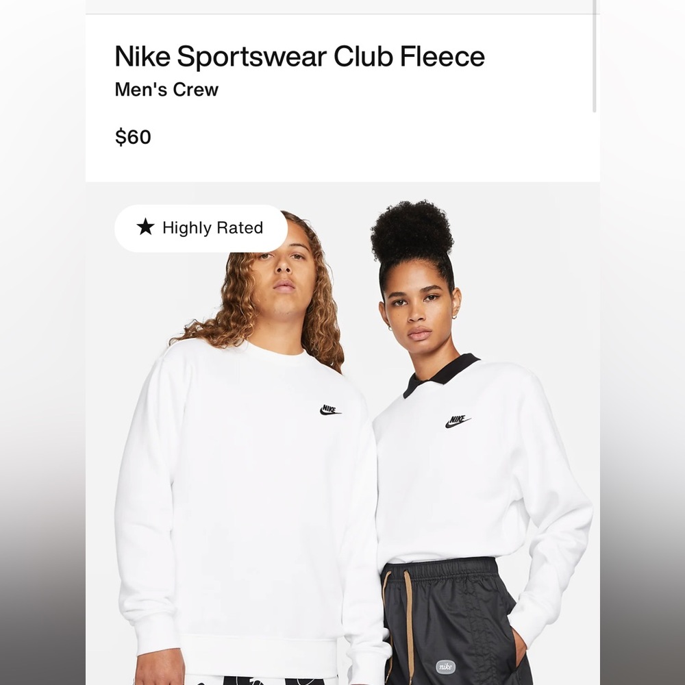 NIKE club fleece size medium
